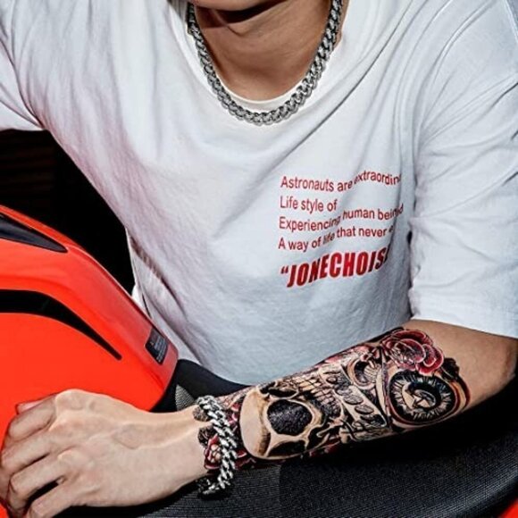 NECKLACE 18k white gold diamond cut cuban link chain stainless steel jewelry NWT - Picture 1 of 9